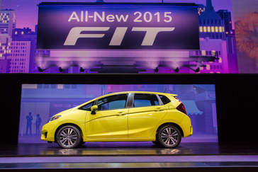 2015 Honda Fit introduction at the 2014 North American International Auto Show in Detroit on January 13, 2014.