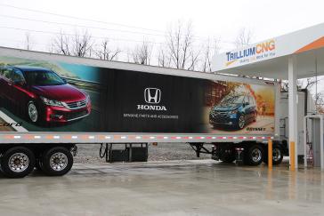 Honda truck at new CNG Filling station in Troy, Ohio