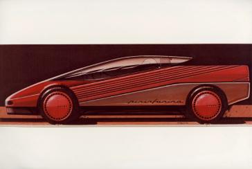 1984 Honda HP-X by Pininfarina - Archive Final Drawing