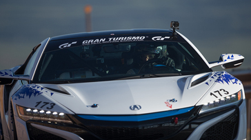 The 2017 Acura NSX of Nick Robinson on its way to a class victory at the Pikes Peak Hill Climb