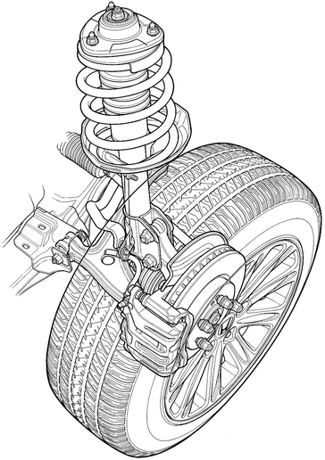 2005 Honda Odyssey illustration: front suspension
