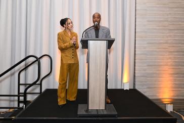 Tessa Thompson and Ebs Burnough, Chair of the Board of Trustees for the Sundance Institute, at the 2026 Sundance Film Festival’s Celebrating Sundance Institute: A Tribute to Founder Robert Redford event highlight the Acura NSX Roadster famously featured in Marvel’s “The Avengers”  and Acura’s support of the Sundance Institute to support independent artists and emerging voices year-round